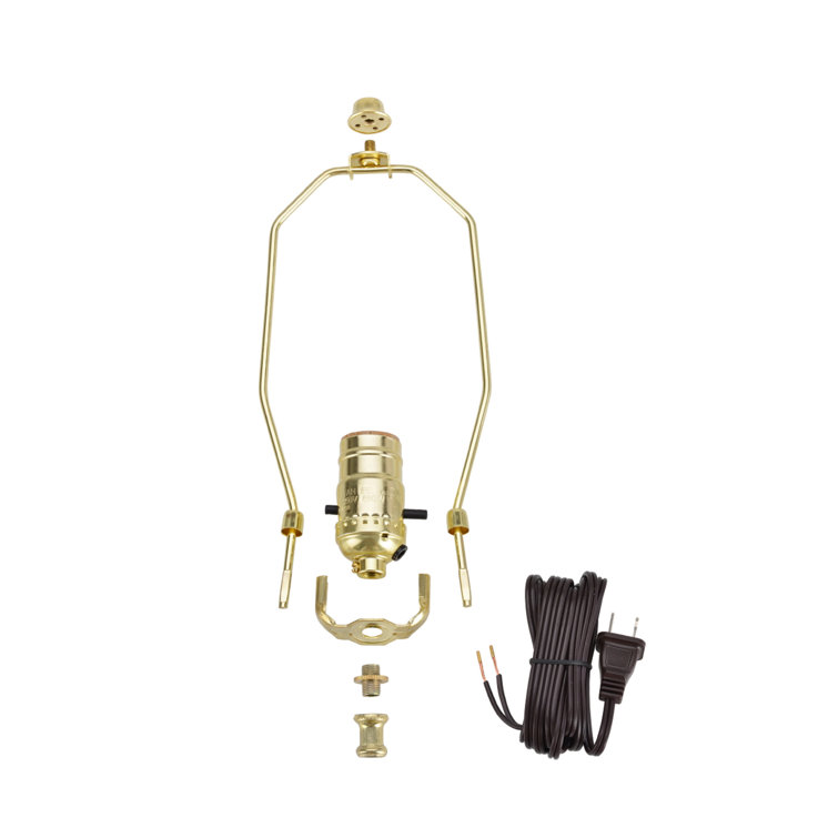 Polished Brass Clip-on Lamp Kit for Bottles
