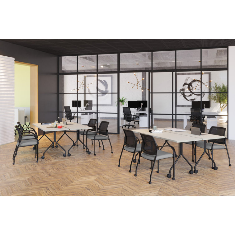 Between Silver Mesh Laminate Rectangular Nesting Table