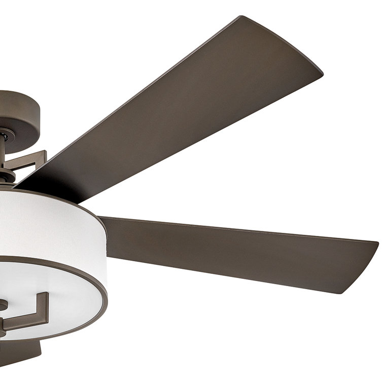 56" Metallic Matte Bronze and Walnut LED Ceiling Fan with Remote