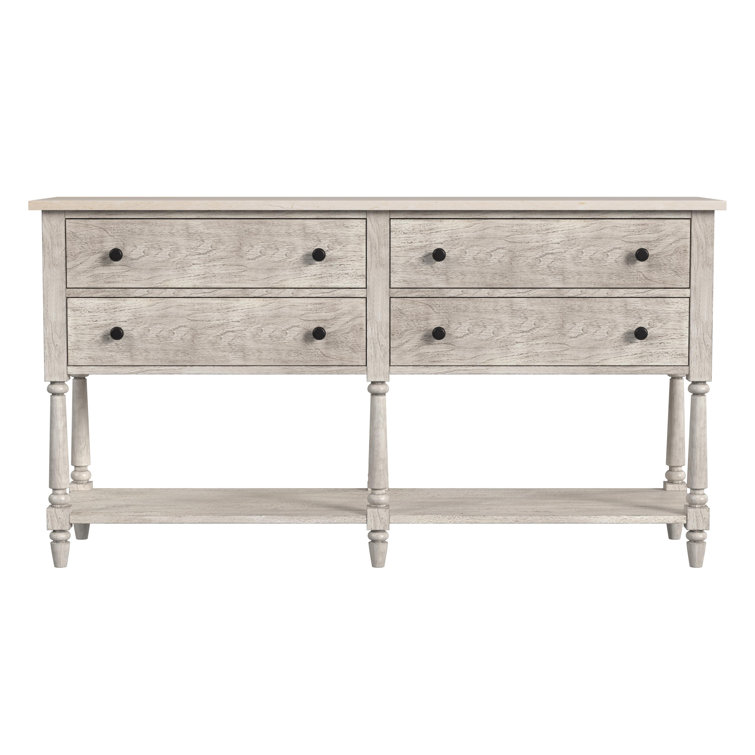 Danielle 65" Gray Marble Transitional Sideboard