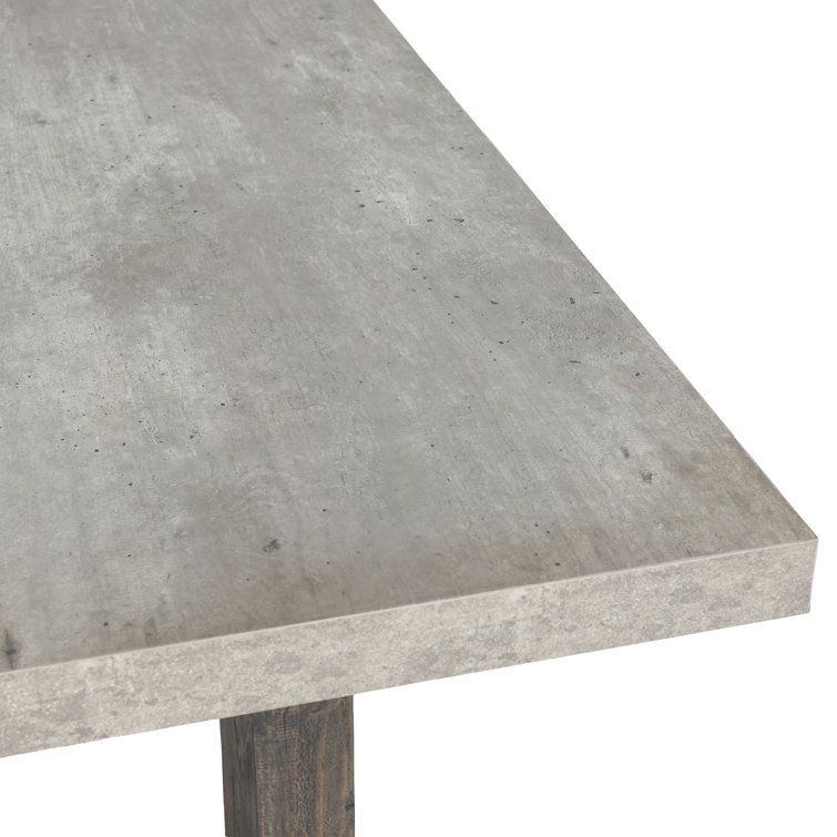 Reclaimed Wood and Concrete Trestle Dining Table