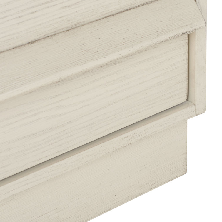 Deirdra Whitewashed Oak 6-Drawer Dresser with Sleek Handles
