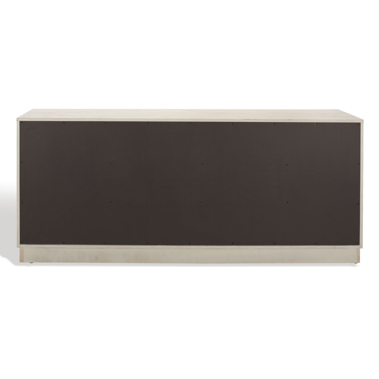 Deirdra Whitewashed Oak 6-Drawer Dresser with Sleek Handles
