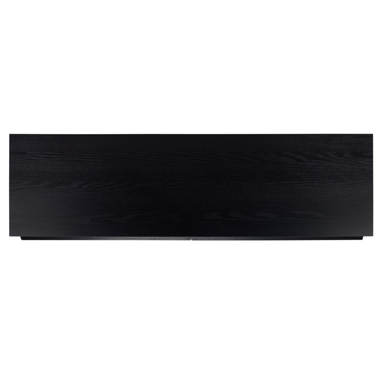 Deirdra Sleek Black Oak Veneer 6-Drawer Dresser with Seamless Handles