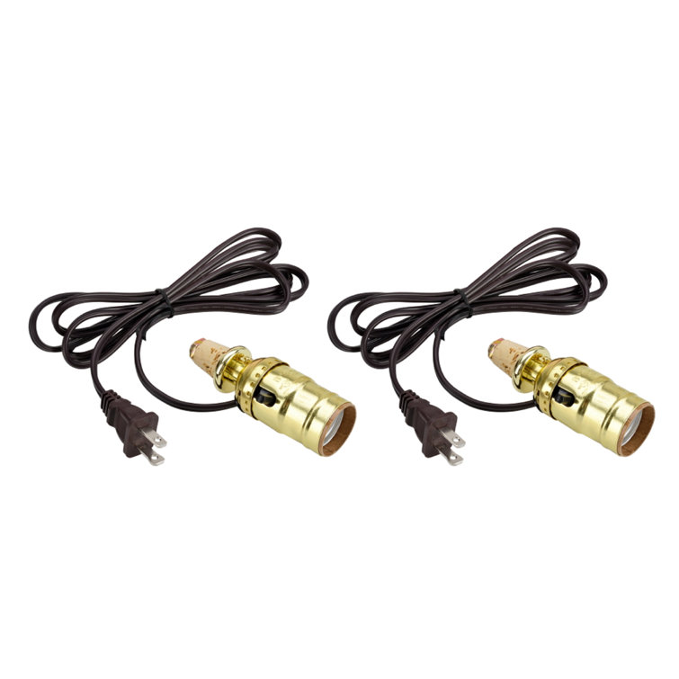 Polished Brass Clip-On Wine Bottle Lamp Kit Set