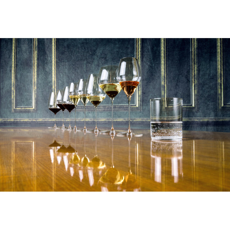 Elegant Clear Glass Wine Goblets Set of 2