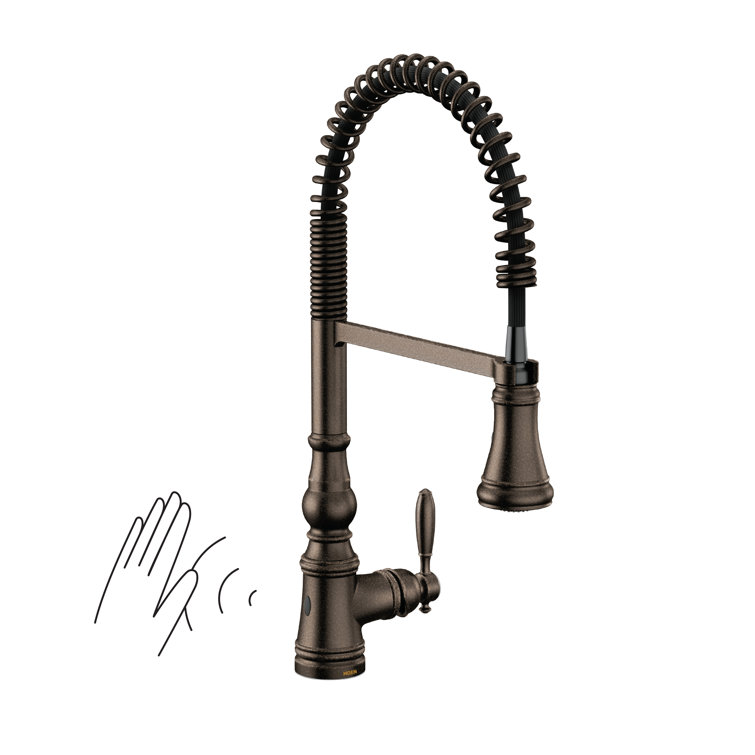 Bronze MotionSense Wave Single Handle Pull-Down Kitchen Faucet