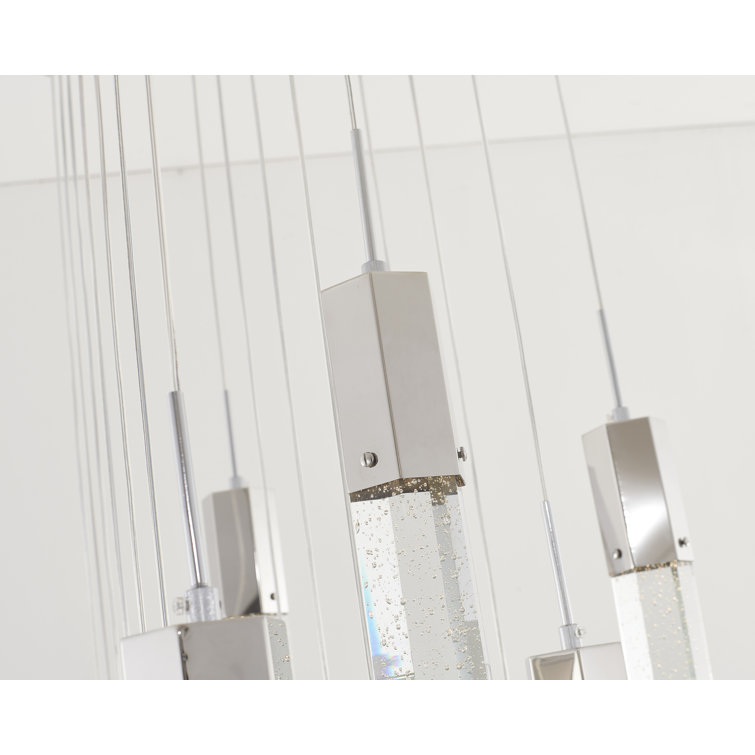 Chrome and Crystal 25-Light Modern Hanging Chandelier