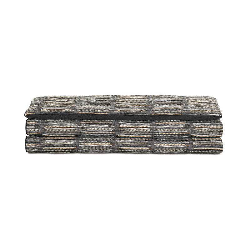 King Size Striped Rayon Bed Runner in Earth Tones