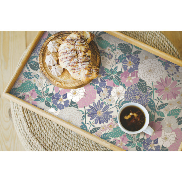 Pink and Beige Bohemian Floral Peel and Stick Wallpaper Roll
