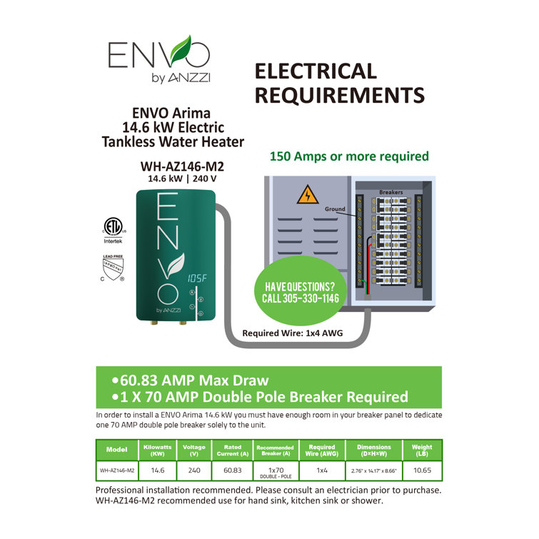 Envo Green Electric Tankless Water Heater Two-Pack