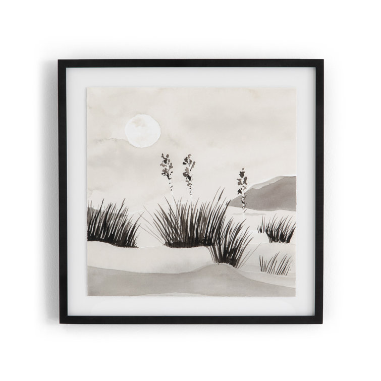 24" Black and White Dunes Canvas Art Print