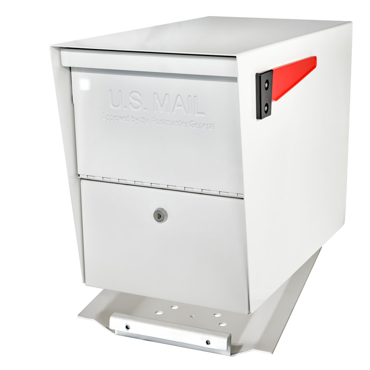 Alpine White Heavy-Duty Steel Lockable Mailbox