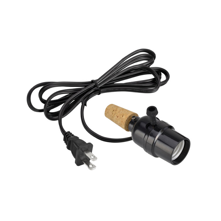 Black Portable Clip-on Wine Bottle Lamp Kit