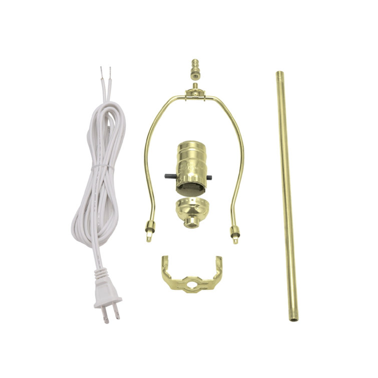 Brass and White DIY Bottle Lamp Kit