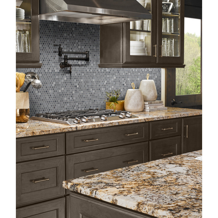 12x12 White and Gray Porcelain Penny Mosaic Tile