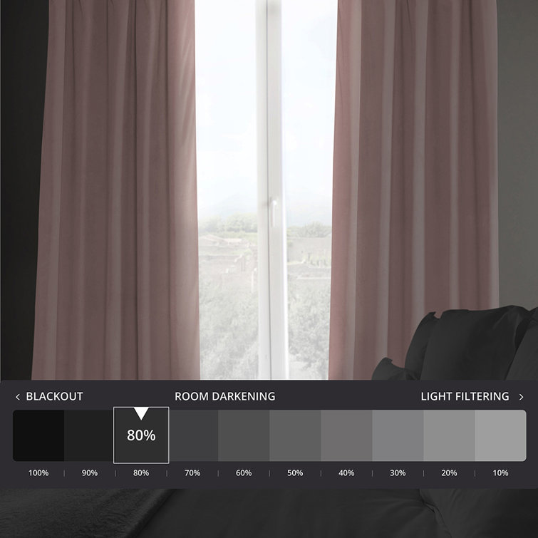 Matra Plush Velvet Curtains for Bedroom - Room Darkening Curtains for Living Room Window Single Panel