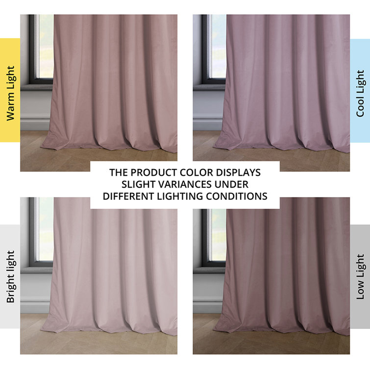 Matra Plush Velvet Curtains for Bedroom - Room Darkening Curtains for Living Room Window Single Panel
