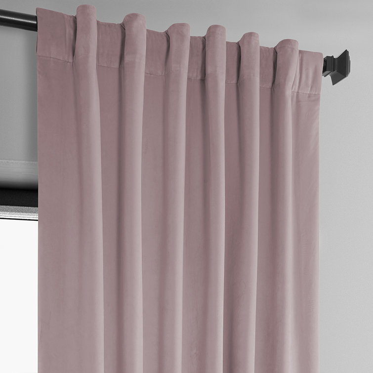 Matra Plush Velvet Curtains for Bedroom - Room Darkening Curtains for Living Room Window Single Panel