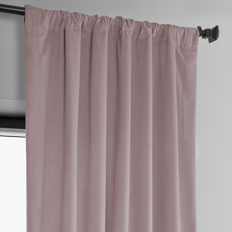 Matra Plush Velvet Curtains for Bedroom - Room Darkening Curtains for Living Room Window Single Panel