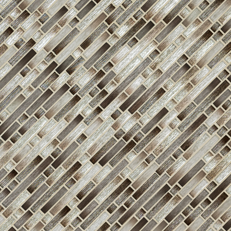 Akaya Copper Glass Mosaic Tile Sheet for Wall and Floor