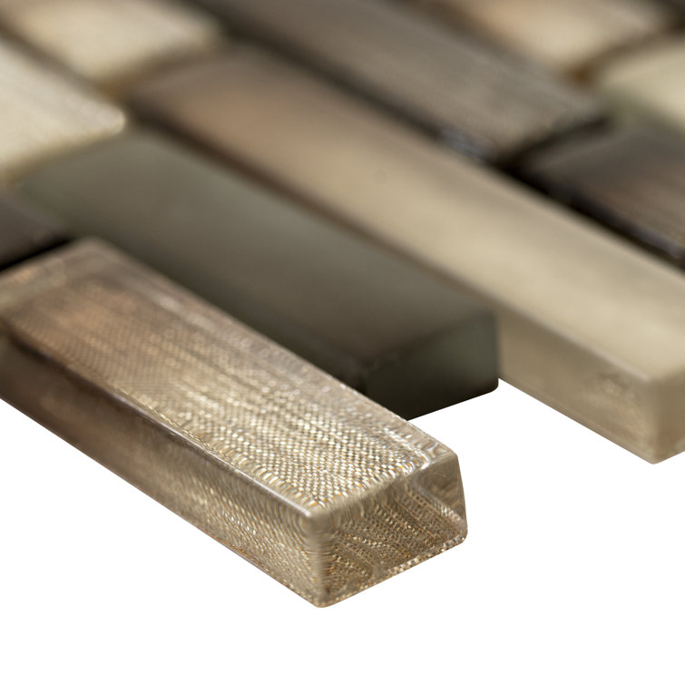 Akaya Copper Glass Mosaic Tile Sheet for Wall and Floor