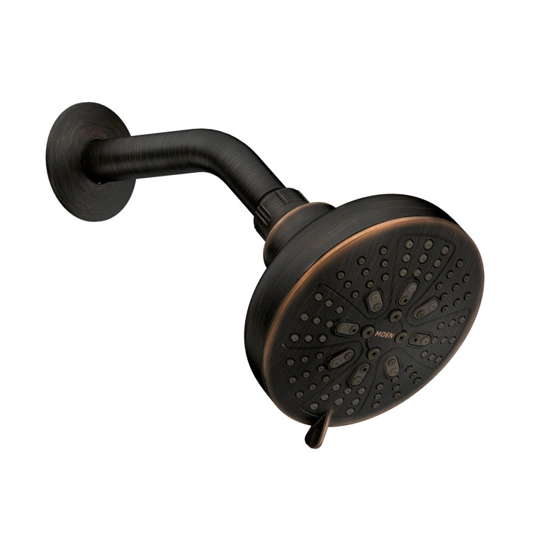 Mediterranean Bronze Wall Mounted Shower Head with 8 Spray Functions