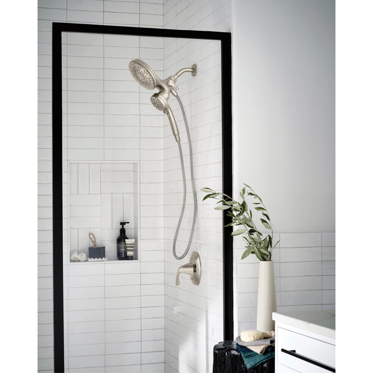 Magnetix Spot Resist Brushed Nickel Multi-Function Handheld Shower Combo
