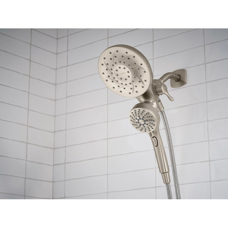 Magnetix Spot Resist Brushed Nickel Multi-Function Handheld Shower Combo