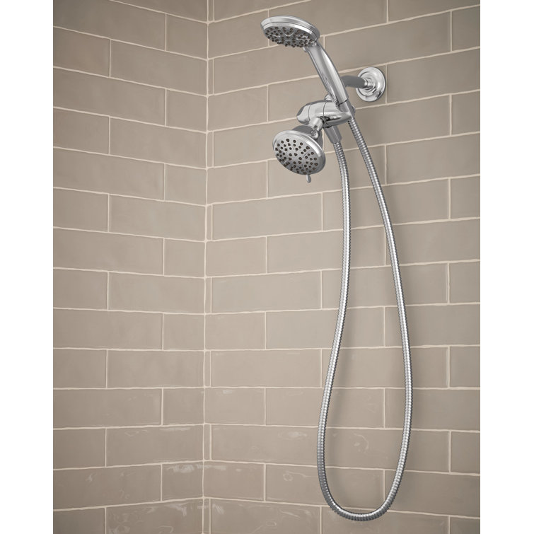 Chrome Dual Head Handheld and Wall Mounted Shower Combo
