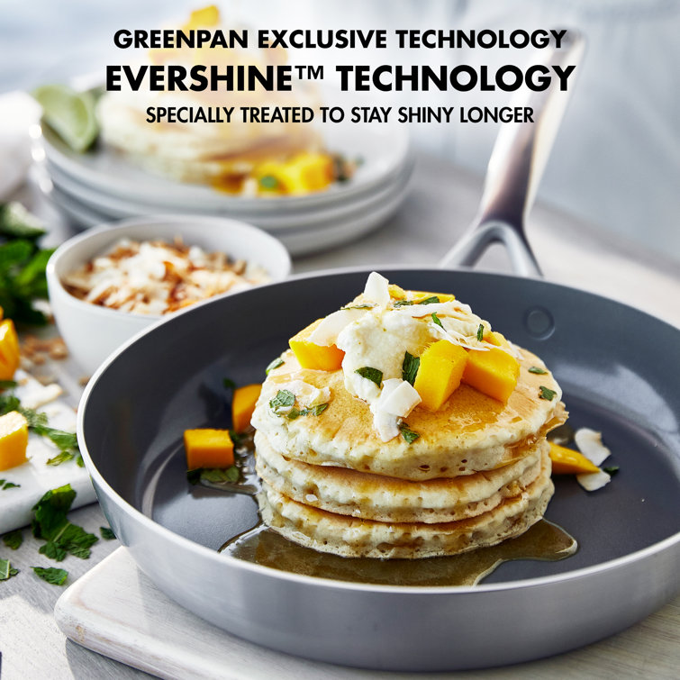 GreenPan GP5 Stainless Steel Ceramic Nonstick 2-Piece Frypan Set, 10" and 12"