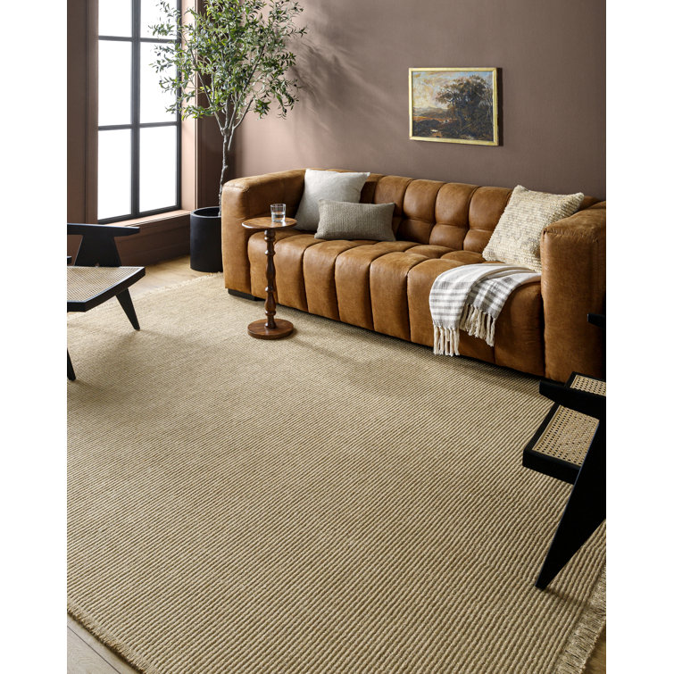 Natural Jute and Polypropylene Rectangular Area Rug, 7'10" x 10'
