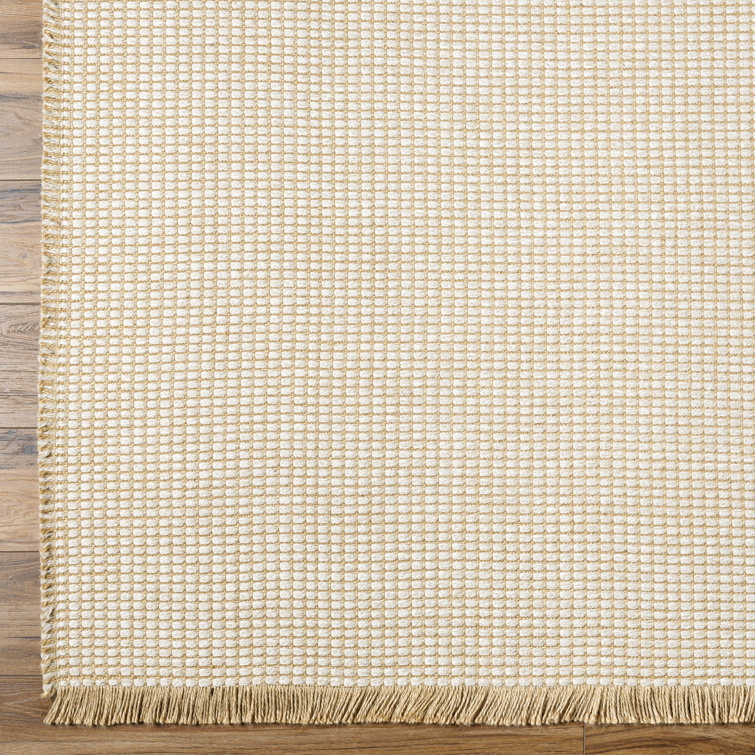 Light Beige Rectangular Synthetic Easy Care Area Rug