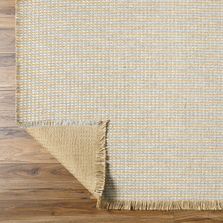 Gray and Natural Textured Rectangular 8' x 10' Area Rug