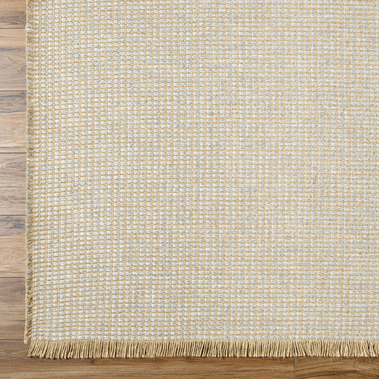Gray and Natural Textured Rectangular 8' x 10' Area Rug