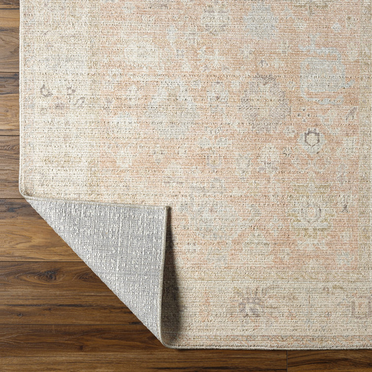 Marlene Vintage Pink Rectangular 3'10" x 5'7" Machine-Woven Area Rug