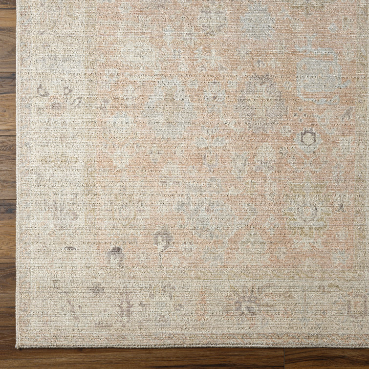 Marlene Vintage Pink Rectangular 3'10" x 5'7" Machine-Woven Area Rug