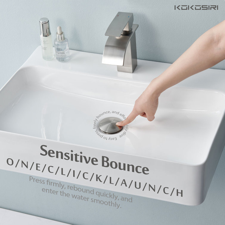 Brushed Nickel Pop-Up Bathroom Sink Drain Assembly