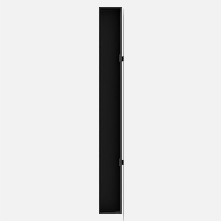 Modern Geo Black Plastic-Stone Composite Trough Hanging Planter 32"