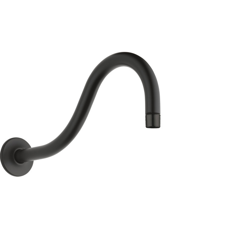 Matte Black Wall-Mounted Shower Arm