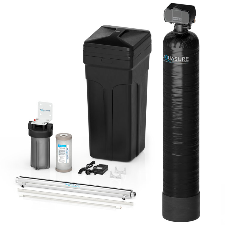 Black 48,000 Grains Water Softener with UV Sterilizer
