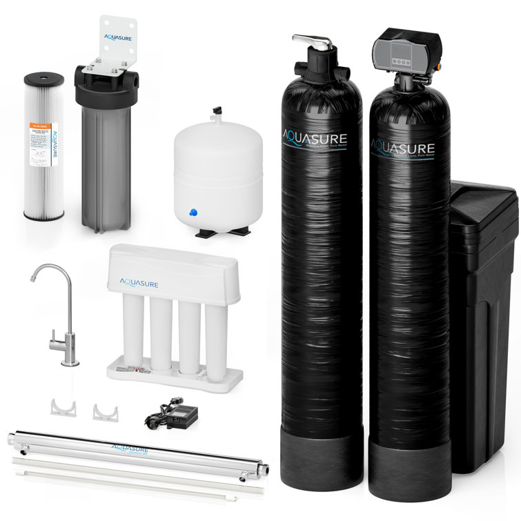 AQUASURE Quantum Series Five-Stage 15-GPM Ultraviolet UV Whole House Water Filtration System