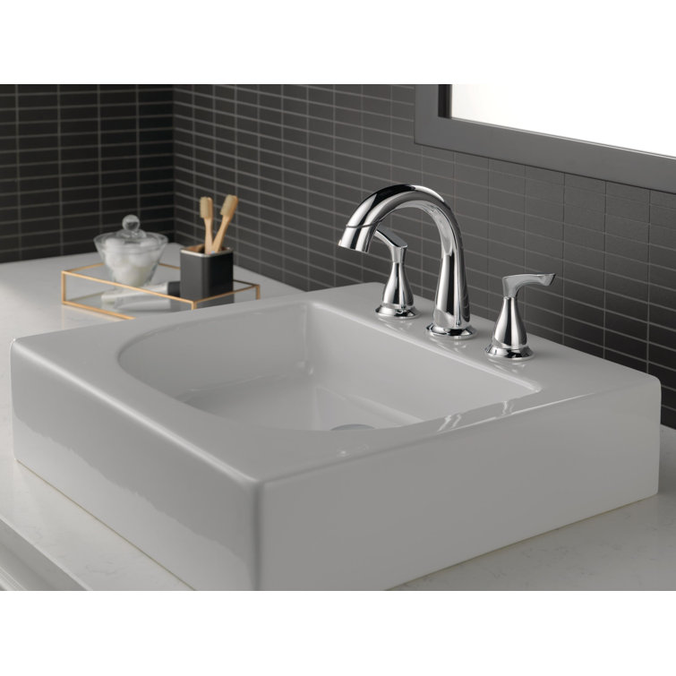 Broadmoor Chrome 8-Inch Widespread Double Handle Bathroom Faucet