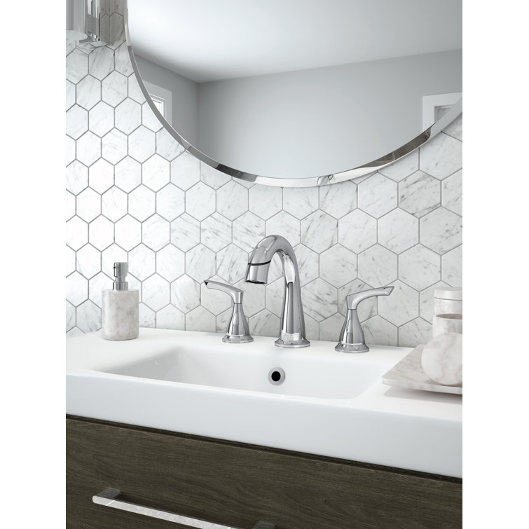 Broadmoor Chrome 8-Inch Widespread Double Handle Bathroom Faucet