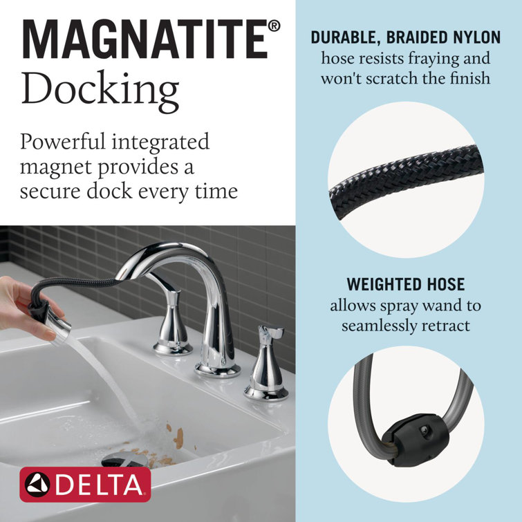 Broadmoor Chrome 8-Inch Widespread Double Handle Bathroom Faucet