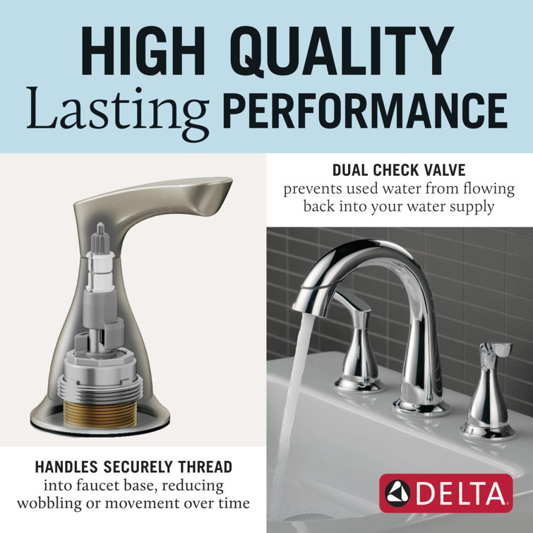 Broadmoor Chrome 8-Inch Widespread Double Handle Bathroom Faucet