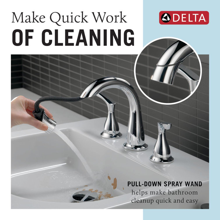 Broadmoor Chrome 8-Inch Widespread Double Handle Bathroom Faucet
