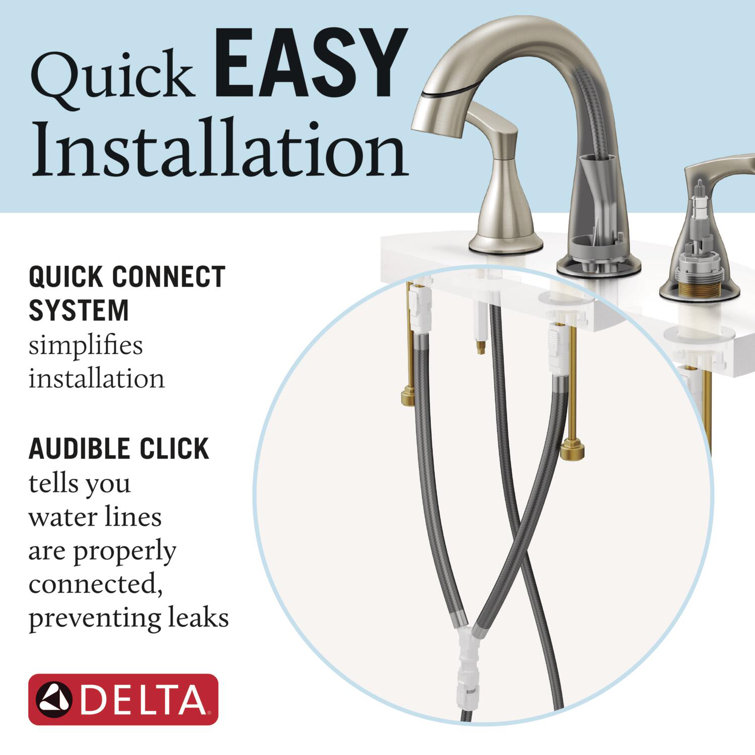 Broadmoor Chrome 8-Inch Widespread Double Handle Bathroom Faucet