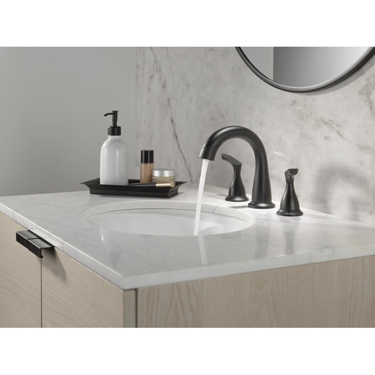 Matte Black High Arc Double Handle Bathroom Faucet