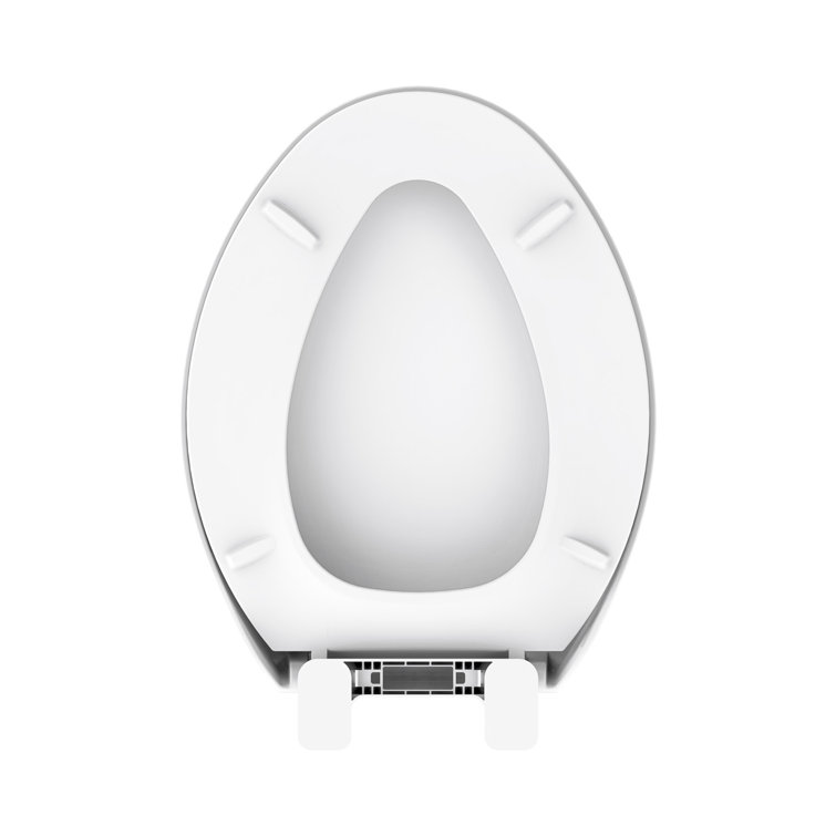 White Elongated Soft-Close Polypropylene Toilet Seat